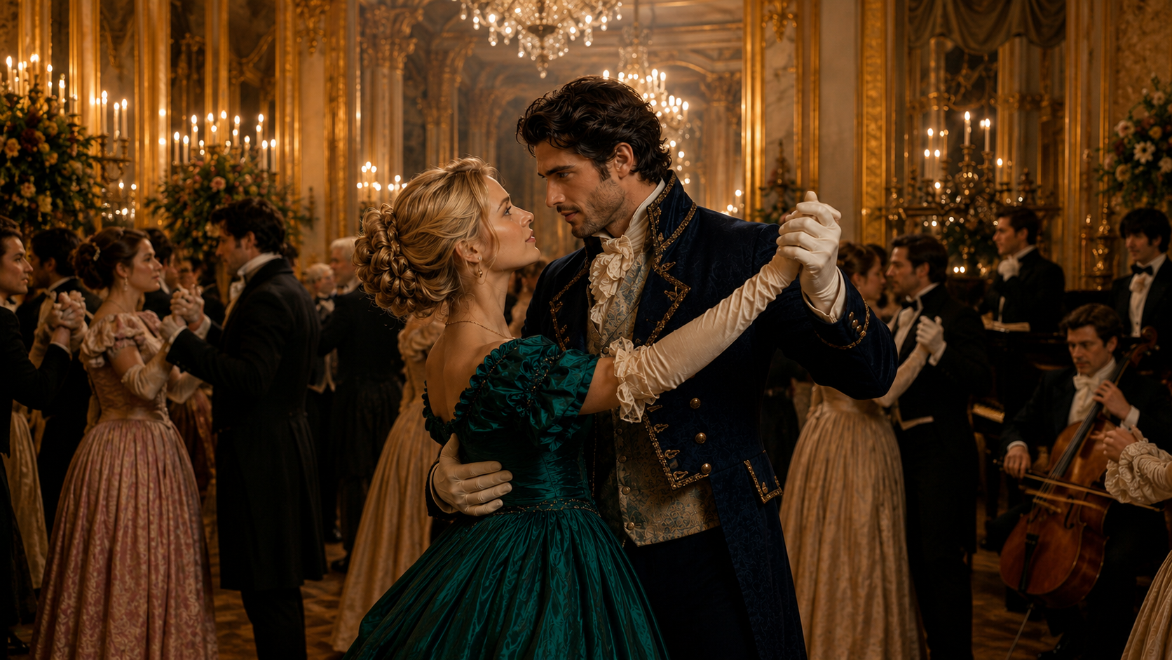 Phillipa Simmons and Alexander Blackwood waltzing in a candlelit Regency ballroom — The Spy Who Kissed Me by Ashleigh Sinclair